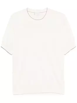 Brunello Cucinelli футболка тонкой вязки, нейтральный цвет
