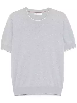 Brunello Cucinelli футболка тонкой вязки, серый