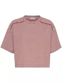 Brunello Cucinelli футболка в полоску, белый