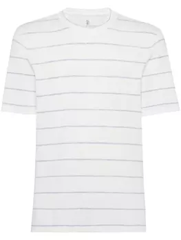 Brunello Cucinelli футболка в полоску, белый