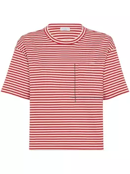 Brunello Cucinelli футболка в полоску, красный