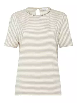 Brunello Cucinelli футболка в полоску, нейтральный