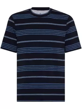 Brunello Cucinelli футболка в полоску, синий