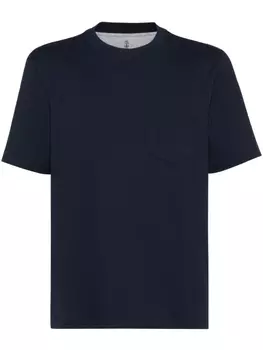 Brunello Cucinelli футболка в рубчик, синий
