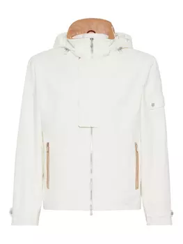 Brunello Cucinelli габардиновая куртка, белый