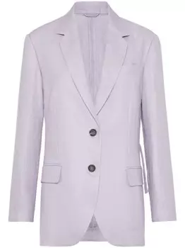Brunello Cucinelli габардиновый блейзер, фиолетовый