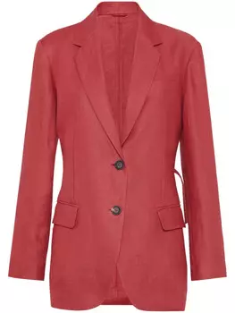 Brunello Cucinelli габардиновый блейзер, красный