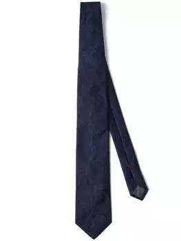 Brunello Cucinelli галстук из жаккардового шелка, синий