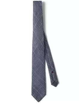 Brunello Cucinelli галстук в клетку, синий