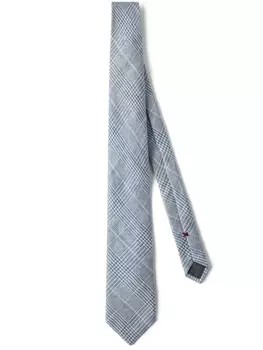 Brunello Cucinelli галстук в клетку, синий