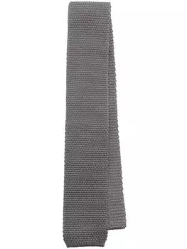 Brunello Cucinelli галстук вязаный шелковый, серый