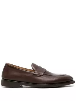 Brunello Cucinelli глянцевые лоферы, коричневый