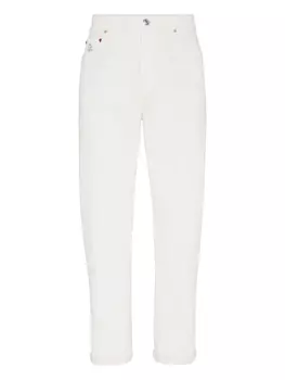 Brunello Cucinelli хлопковые джинсы, белый