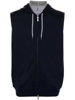 Brunello Cucinelli худи без рукавов, синий