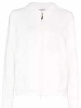 Brunello Cucinelli худи на молнии, белый