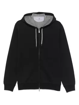Brunello Cucinelli худи на молнии, черный