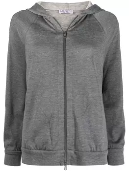 Brunello Cucinelli худи на молнии, серый