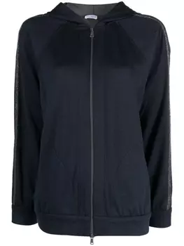 Brunello Cucinelli худи на молнии, синий
