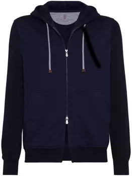 Brunello Cucinelli худи на молнии, синий