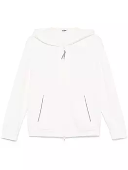 Brunello Cucinelli худи с декором Monili, белый