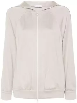 Brunello Cucinelli худи с декором Monili, нейтральный цвет