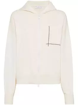 Brunello Cucinelli худи с декором Monili, нейтральный
