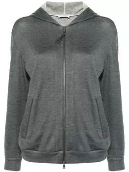 Brunello Cucinelli худи с декором Monili, серый