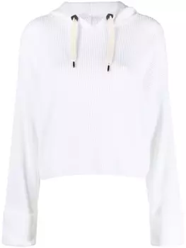 Brunello Cucinelli худи с кулиской, белый