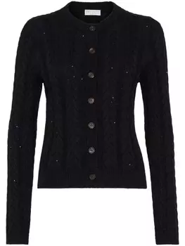 Brunello Cucinelli кардиган Dazzling, черный