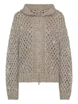Brunello Cucinelli кардиган dazzling рыхлой вязки, нейтральный