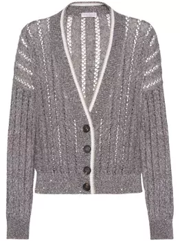 Brunello Cucinelli кардиган Dazzling, серый