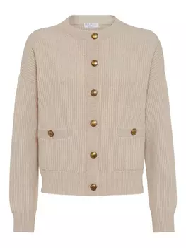 Brunello Cucinelli кардиган English в рубчик, нейтральный
