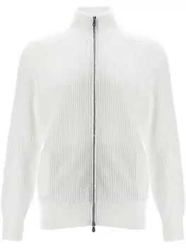Brunello Cucinelli кардиган на молнии, белый