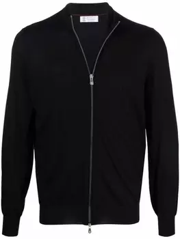 Brunello Cucinelli кардиган на молнии, черный