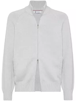 Brunello Cucinelli кардиган на молнии, нейтральный цвет