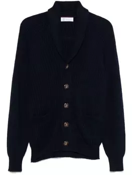 Brunello Cucinelli кардиган на пуговицах, синий