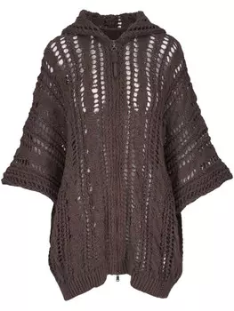 Brunello Cucinelli кардиган рыхлой вязки, коричневый