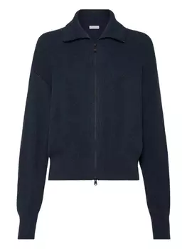 Brunello Cucinelli кардиган с эффектом металлик, синий