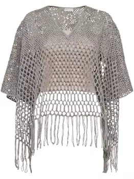 Brunello Cucinelli кардиган с декором Monili, серый