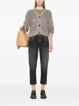 Brunello Cucinelli кардиган с пайетками, серый