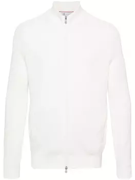 Brunello Cucinelli кардиган с высоким воротником, белый