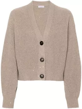 Brunello Cucinelli кардиган Sparkling & Dazzling, нейтральный цвет