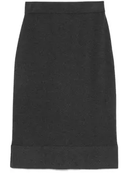 Brunello Cucinelli кашемировая юбка, серый