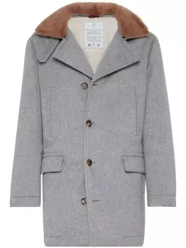 Brunello Cucinelli кашемировое пальто, серый