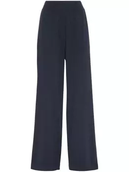 Brunello Cucinelli кашемировые брюки широкого кроя, синий