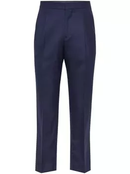 Brunello Cucinelli кашемировые брюки со складками, синий