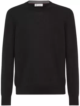 Brunello Cucinelli кашемировый джемпер, черный