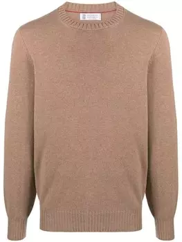 Brunello Cucinelli кашемировый джемпер, коричневый