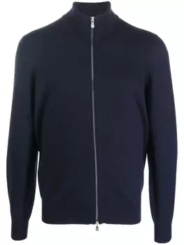 Brunello Cucinelli кашемировый джемпер на молнии, синий