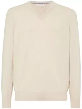 Brunello Cucinelli кашемировый джемпер, нейтральный цвет